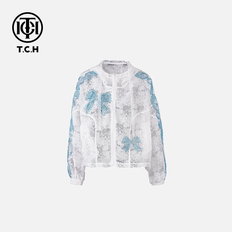 TCH烫钻工艺25时尚休闲拉链衫百搭外套女T75A17E5019轻奢tch