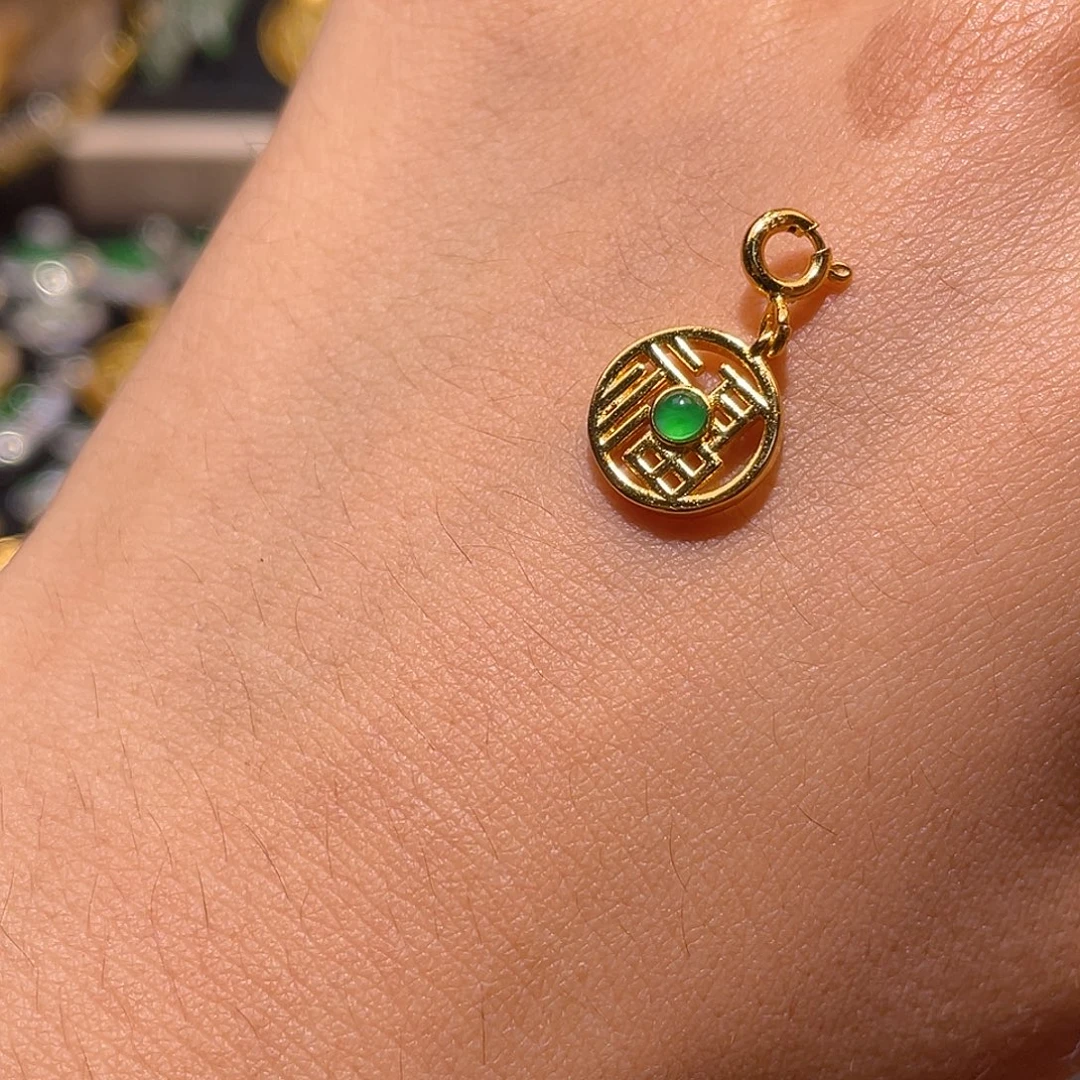 翡翠银S925镶嵌颈饰