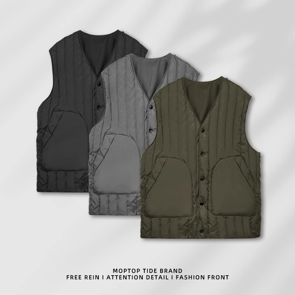 【悠悠专享】男士运动户外复古马夹保暖秋冬冬季羽绒马甲