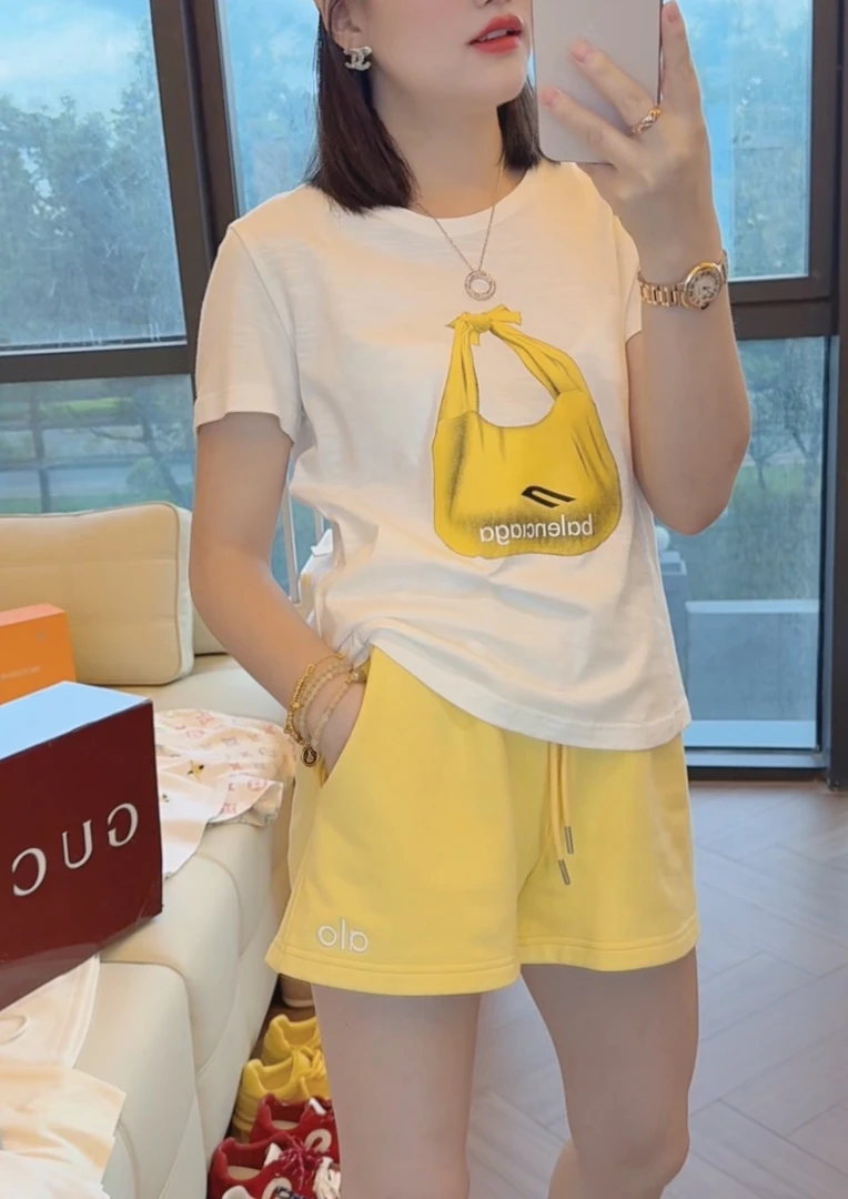 K·K「包包短袖」时尚运动百搭短袖外穿上衣时尚显瘦休闲简约