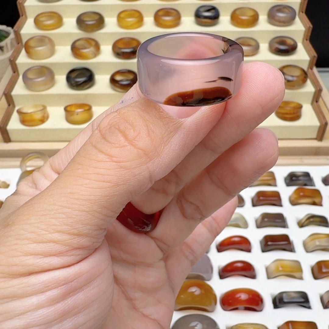 玛瑙/玉髓未镶嵌戒圈20圈