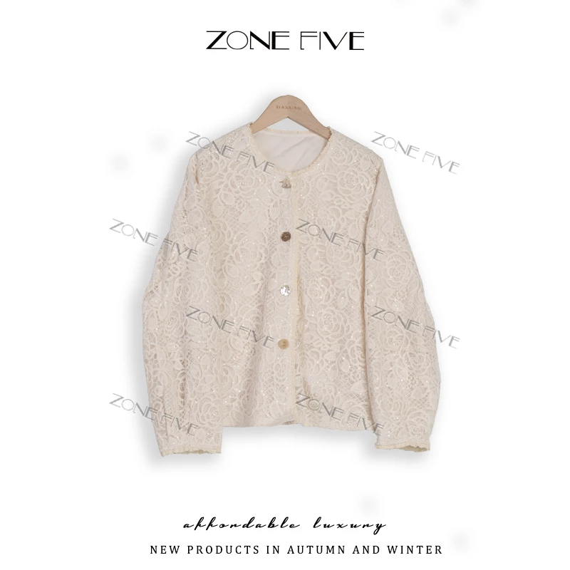 【zonefive】新春轻奢气质蕾丝时尚春季法式蓬松百搭上衣888