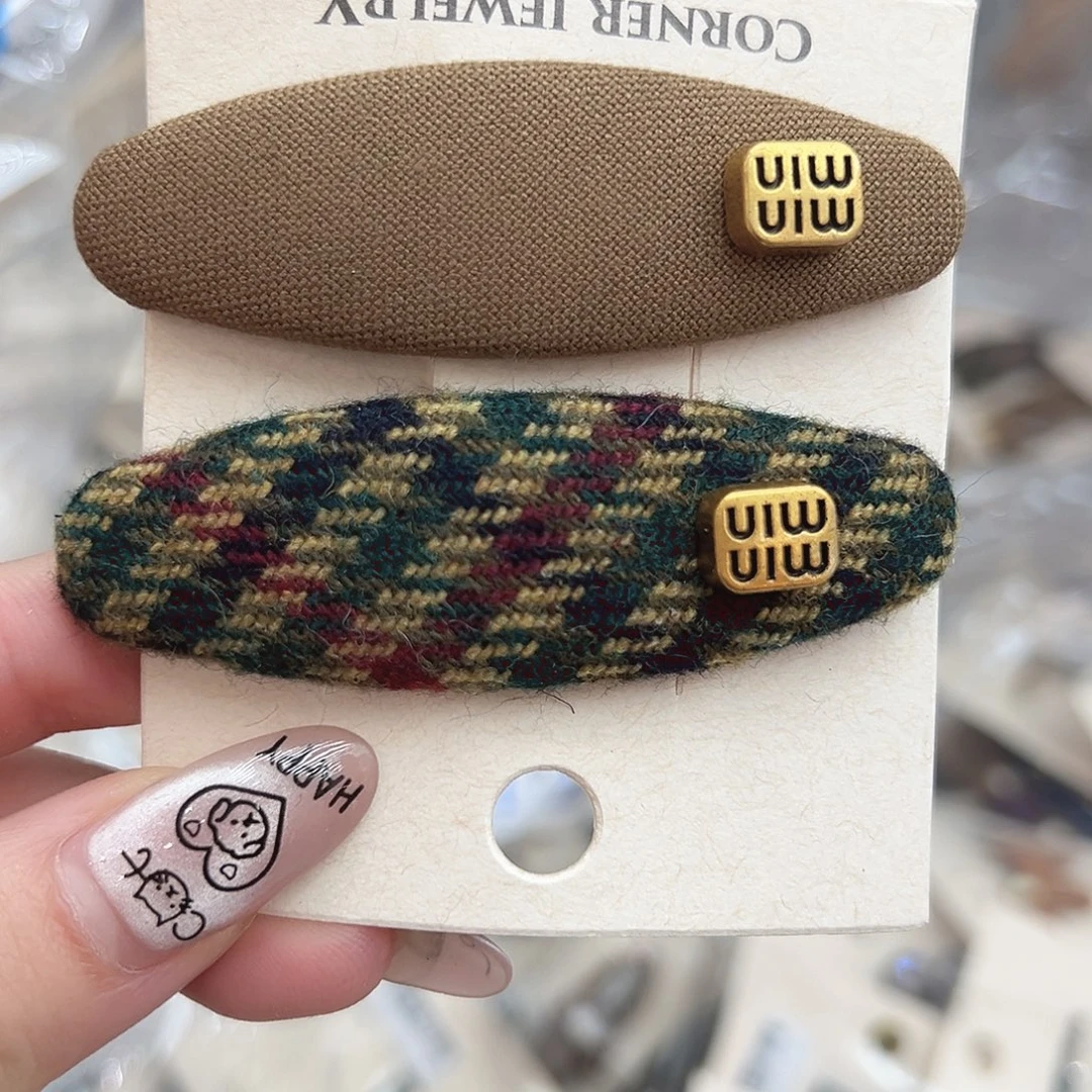 仿珍珠非金属明拼色掰掰夹