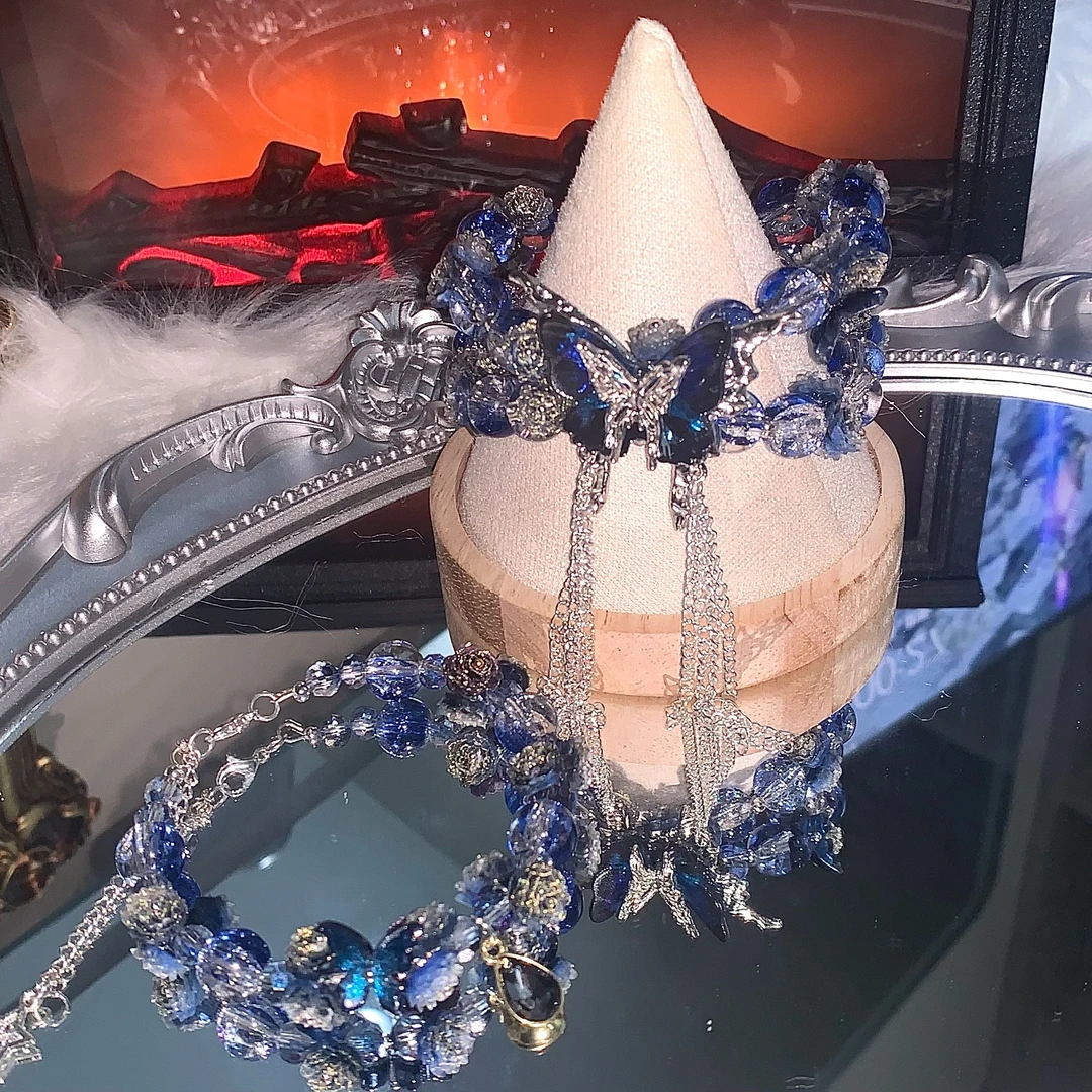 单拍手链纯铜琉璃手工创意饰品新中式精美树脂时尚