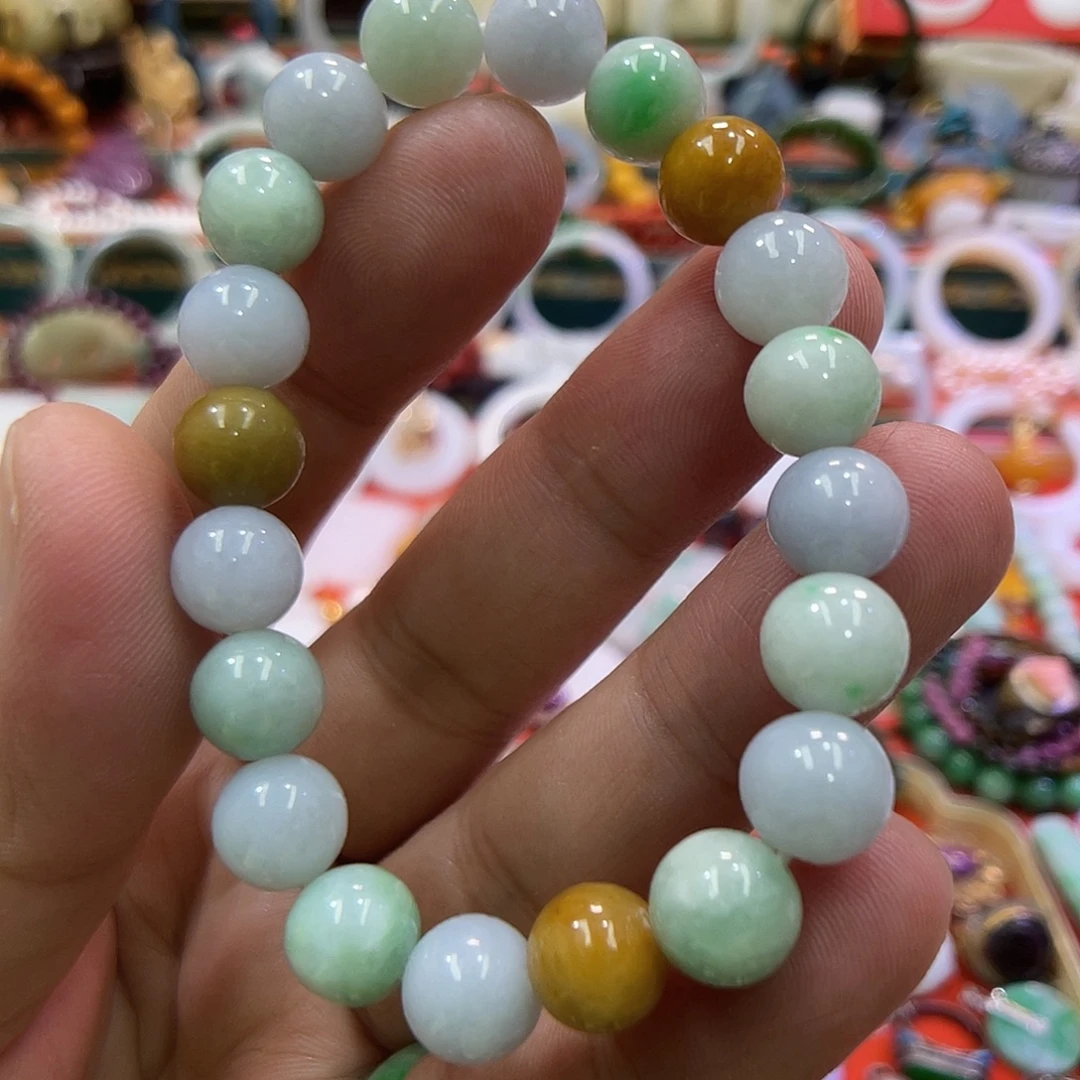 翡翠未镶嵌手链翡翠多宝手链