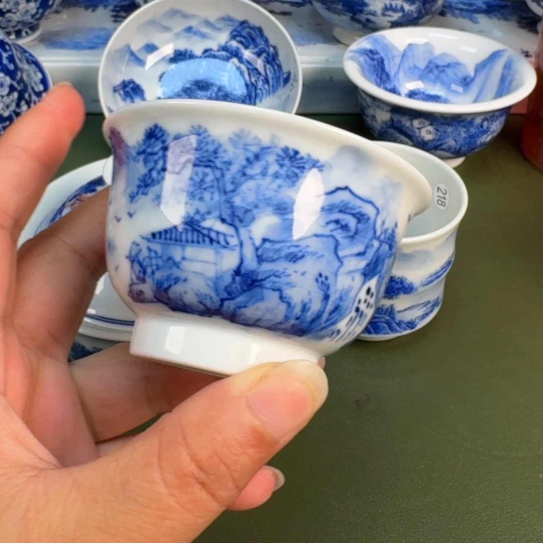 景德镇纯水绘茶具圆圆205