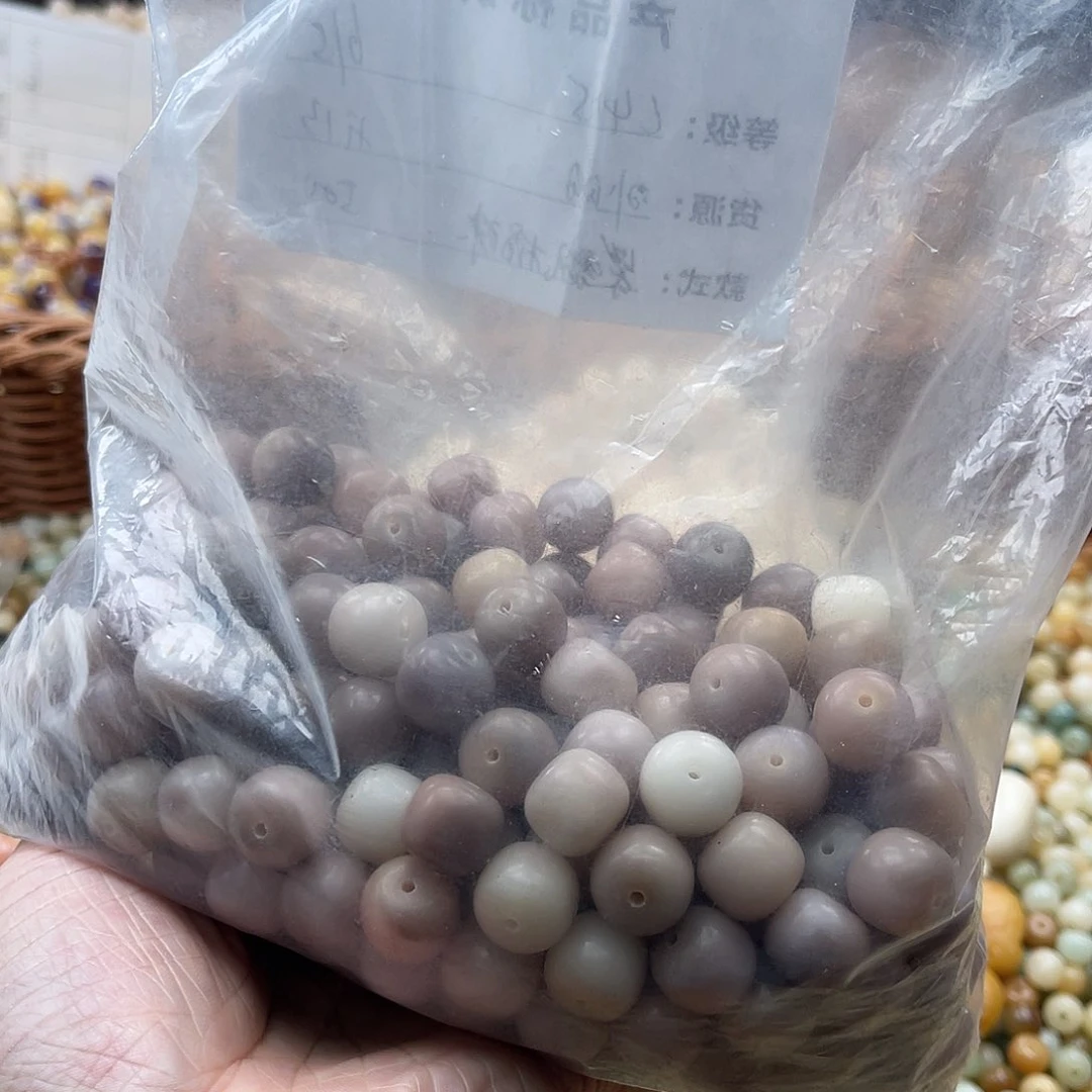 白玉菩提吊坠A/12mm/20+20颗锅底