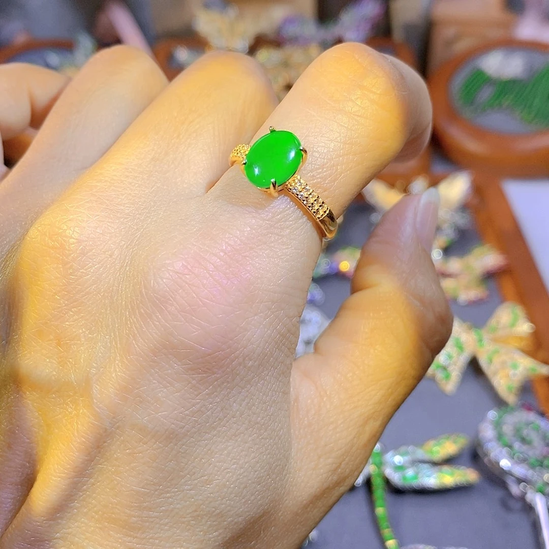 颈饰银S925镶嵌翡翠