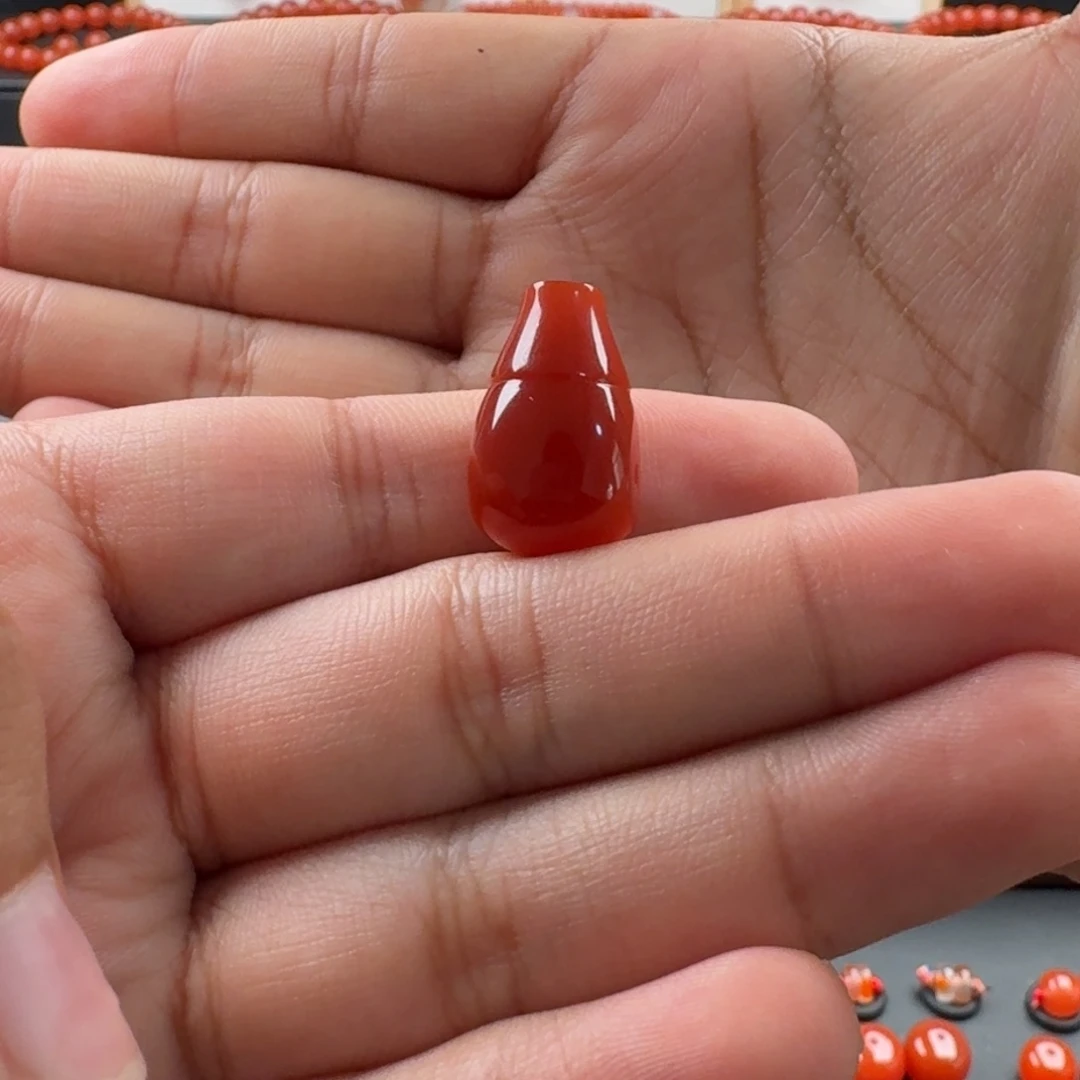 南红玛瑙未镶嵌三通11.8mm