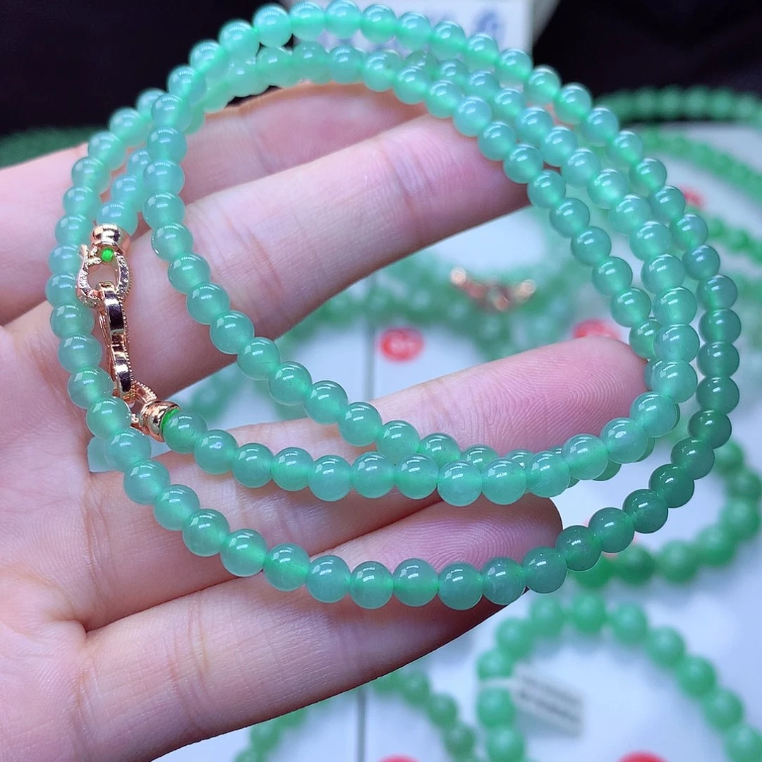 翡翠毛衣链未镶嵌