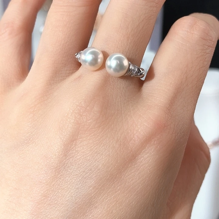 银S925镶嵌淡水珍珠项链張****?