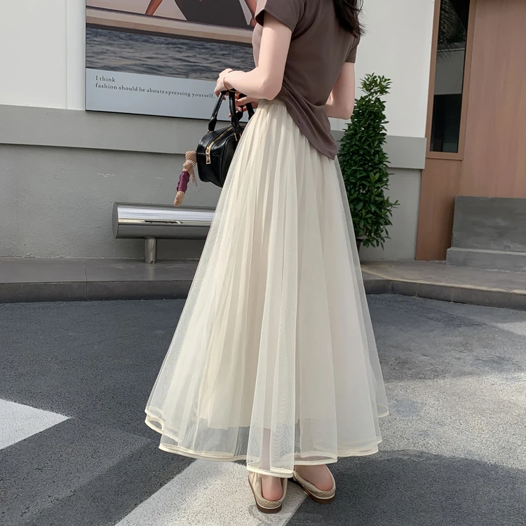 （301-350）温柔风半身裙蕾丝显瘦气质裙长裙网纱裙蛋糕裙