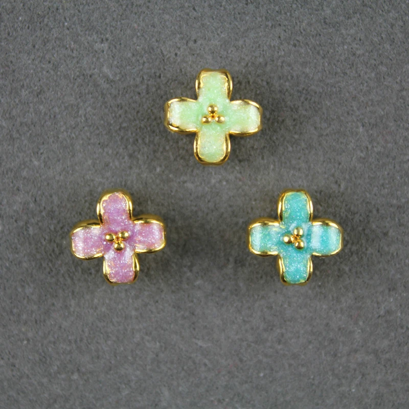 珐琅桂花四叶草项链吊坠手串转运珠时尚百搭可爱精致少女