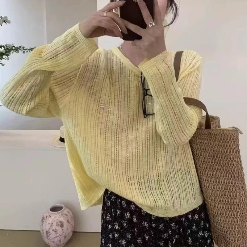设计感镂空女2025春夏宽松显瘦休闲罩衫潮薄款上衣欧若风穿搭