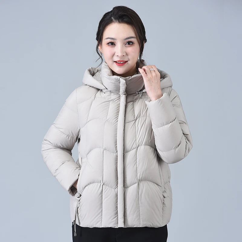 冰雪之星正品羽绒服女冬季新款短款宽松连帽加厚防寒休闲外套