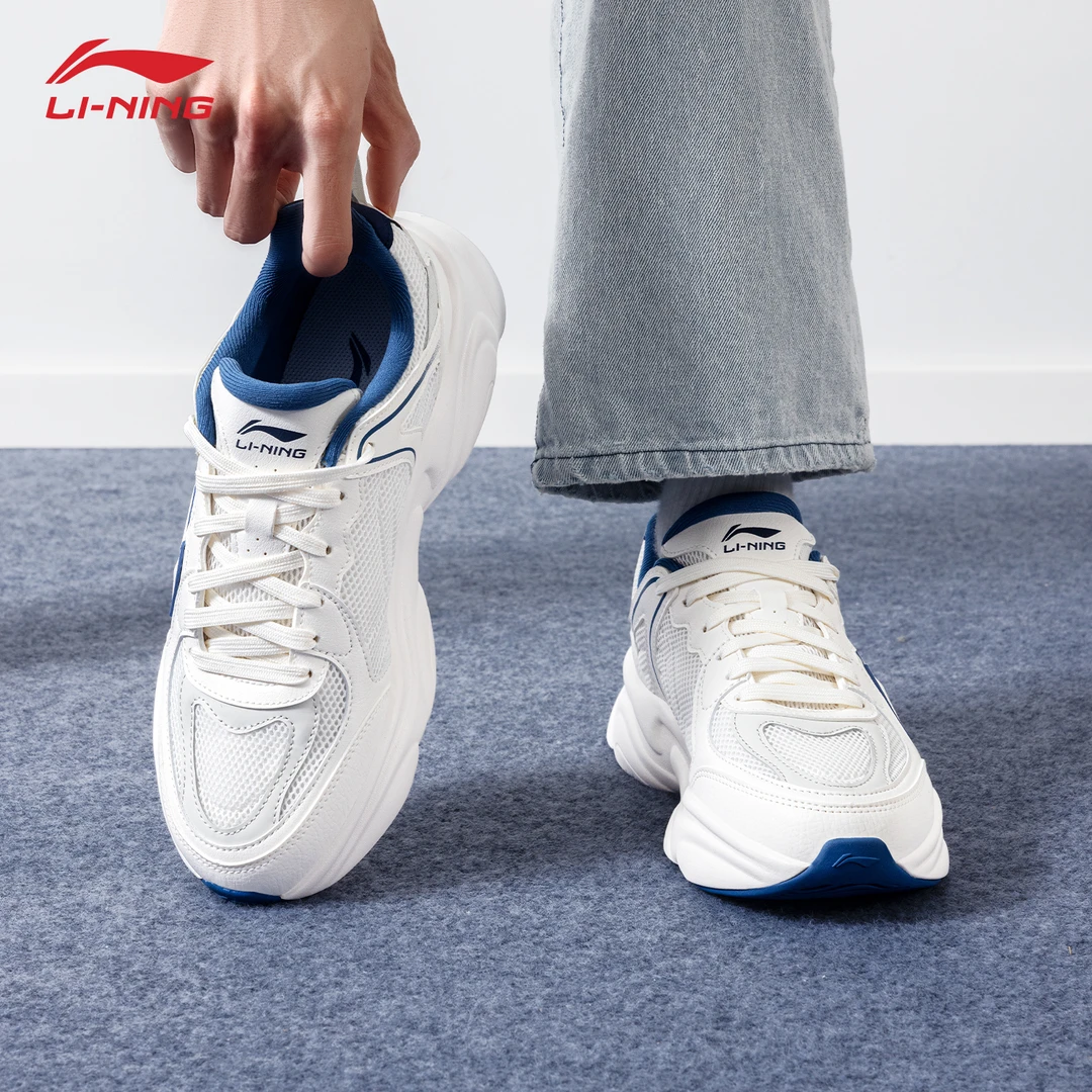 李宁奶椰男鞋运动鞋老爹鞋网面透气潮流百搭耐磨厚底增高休闲鞋男