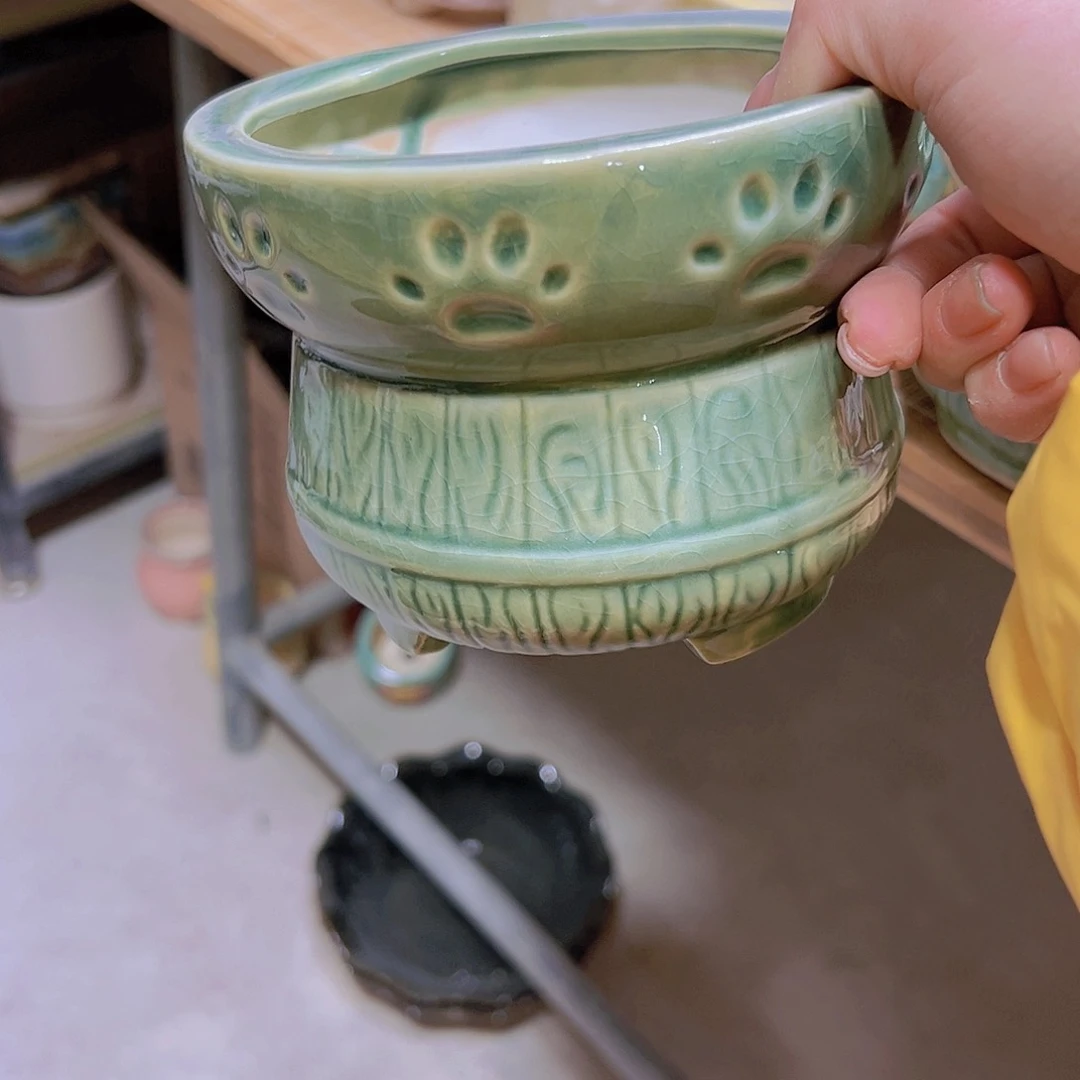 红陶陶瓷花盆当场满12包邮