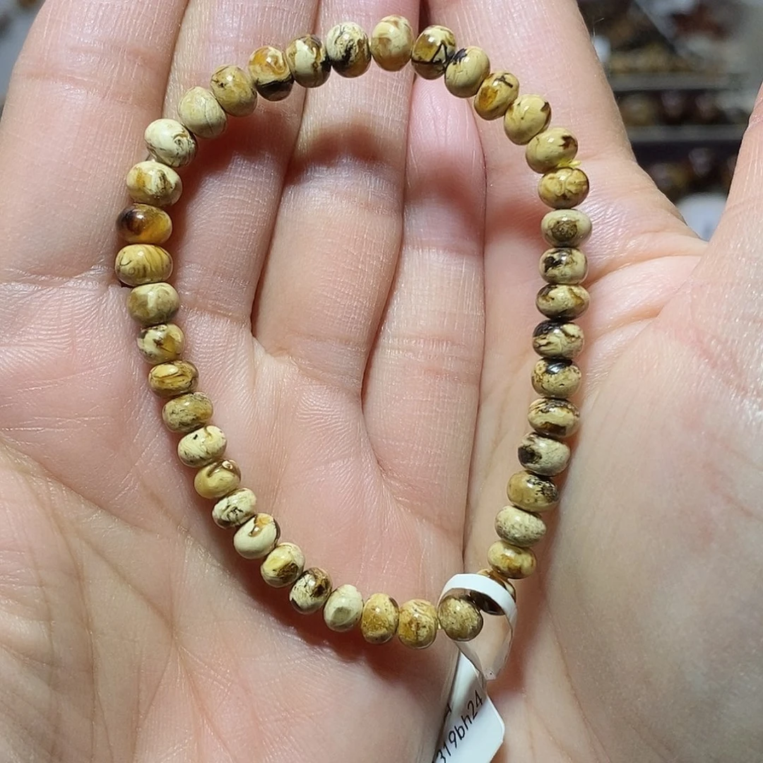 琥珀未镶嵌裸石干白花5