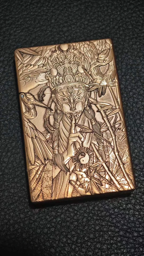 weibster超薄小重甲G63 白鹤童子官将首 紫铜 煤油打火机