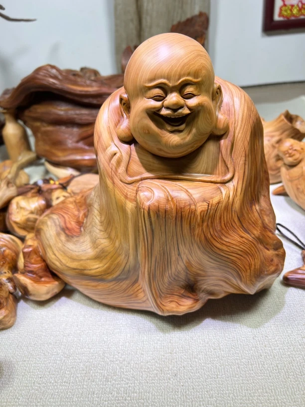 太行崖柏大坨子弥勒纯手工开脸