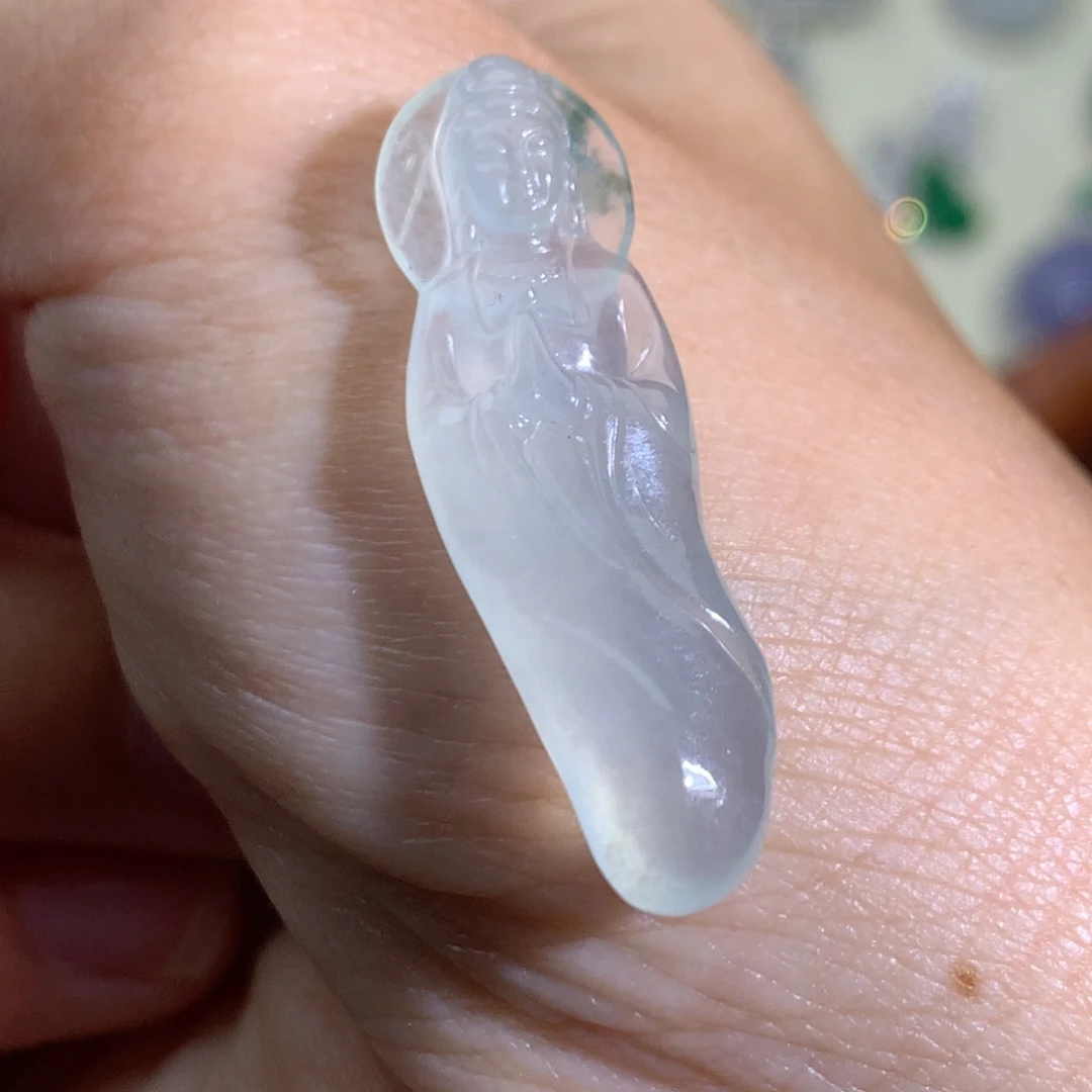 翡翠未镶嵌吊坠(不含链)观音