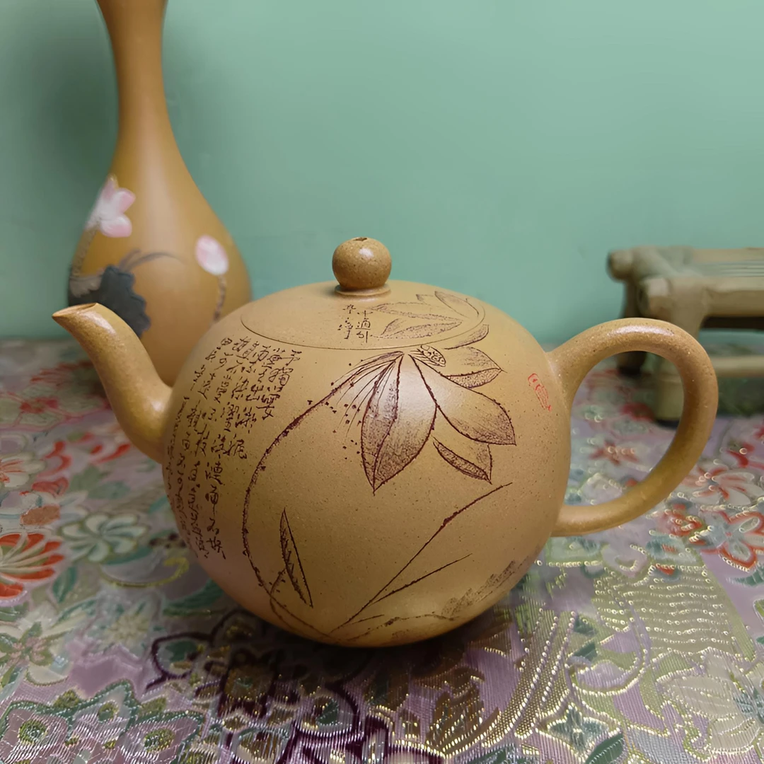 【一粒珠】160cc黄段泥一粒珠 紫砂茶壶精美美人壶