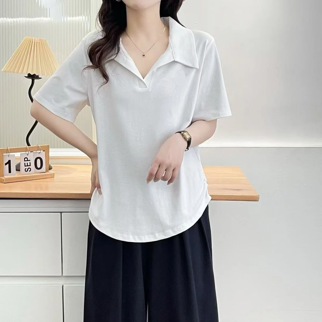 【T恤】夏季高档新款上衣设计感时装女装服装7124[QMYS]Q