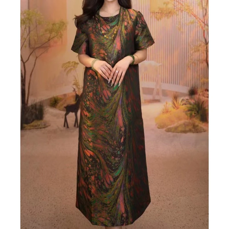 盈盈秋水｜国风圆领双面穿女装中长款连衣裙2024B616媛媛蒂莎仓