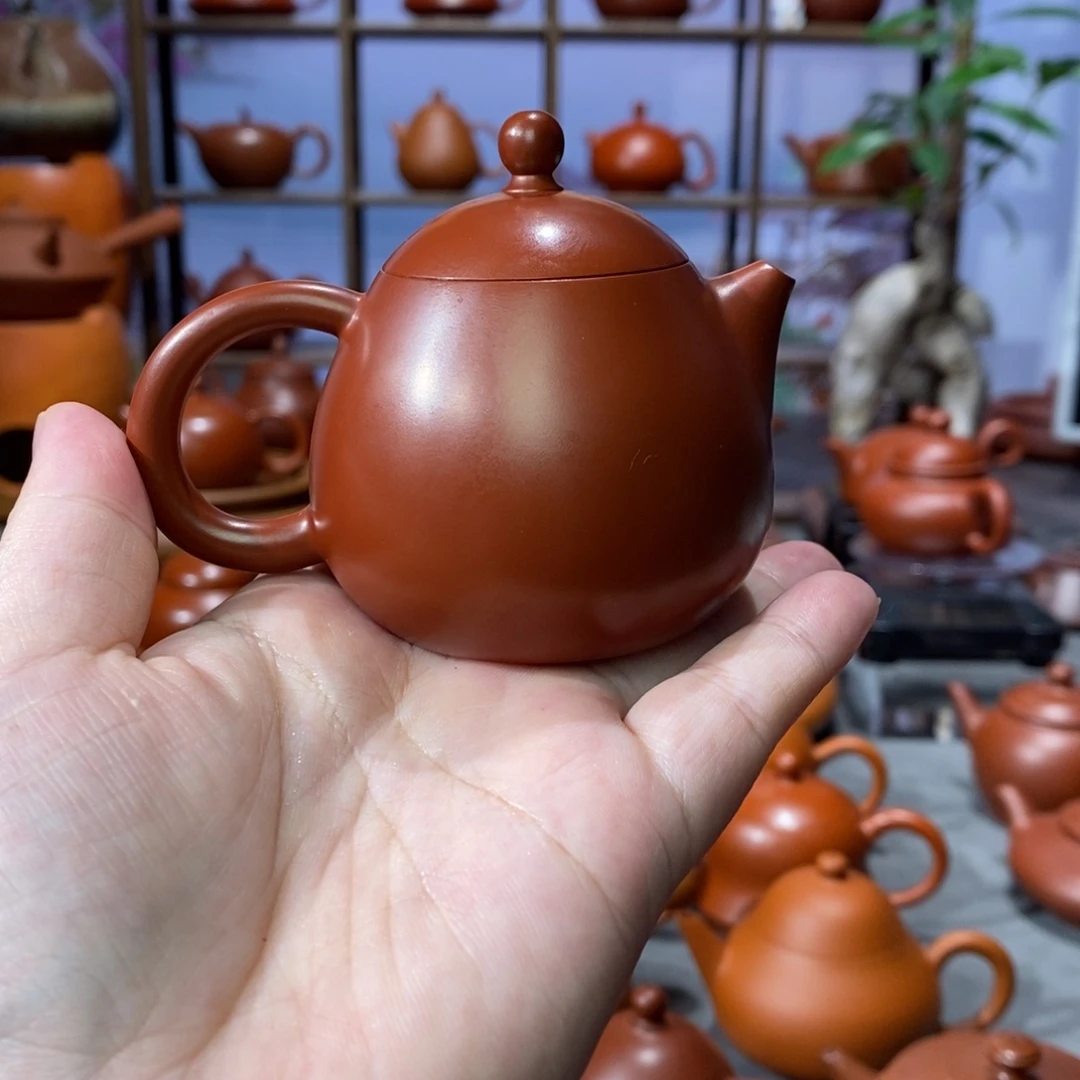 茶壶朱泥老安顺章广鑫单印龙蛋100c
