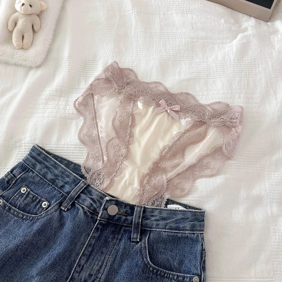 MYY微醺甜心~法式缎面性感蕾丝内裤女生低腰纯欲透气内裤女夏