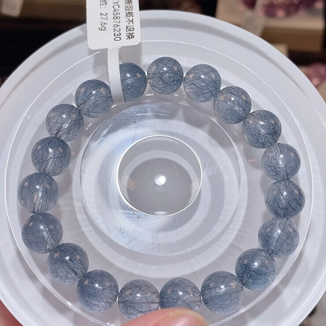 水晶手链未镶嵌F蓝兔毛10.2