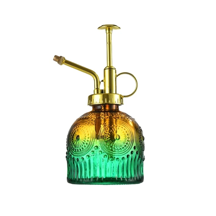 复古玻璃小喷壶气压式消毒清洁洒水壶家用园艺浇花壶多肉喷雾瓶