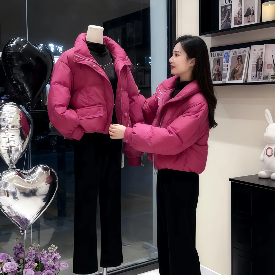 SHALLDOER 【北极甜心】立领气质棉服女2026冬季日常出街保暖厚外套