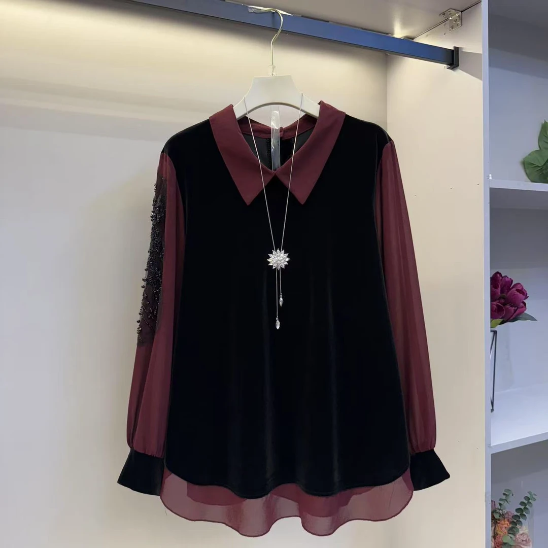 2025年早春新款高品质时尚遮肉显瘦气质百搭时尚女人衫