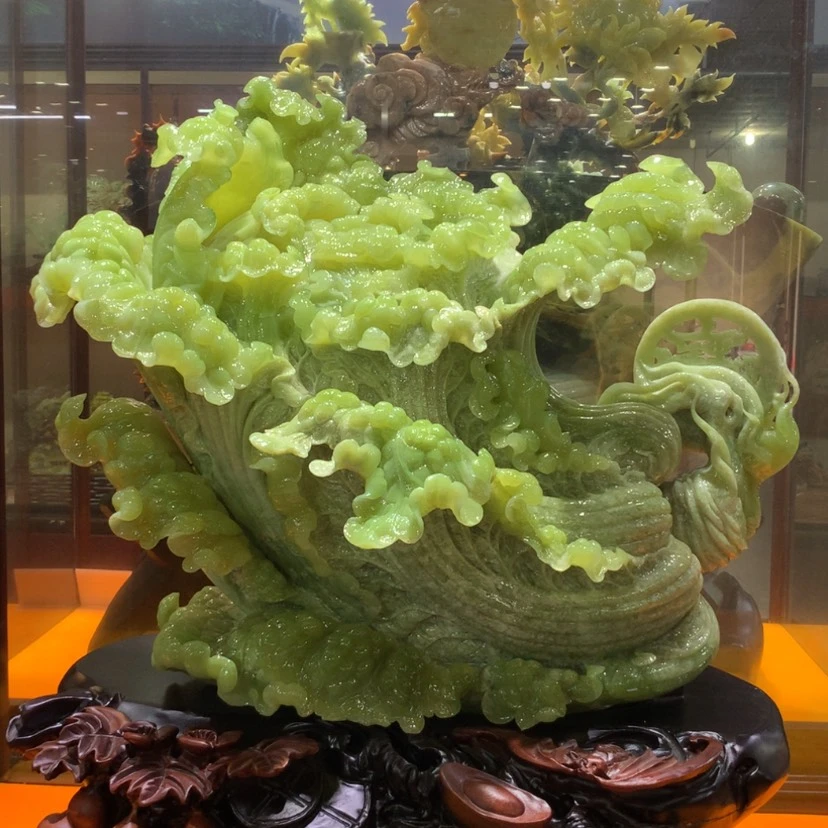 【闪购商品】未镶嵌蛇纹石玉摆件覆膜
