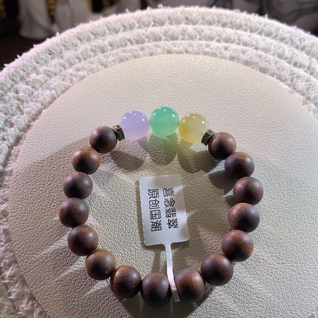 散珠翡翠天然缅a糖果福禄寿