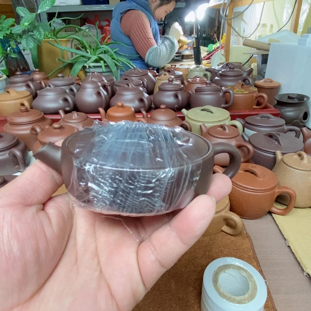 紫砂茶壶琪****单紫泥汉瓦壶80 cc瑕疵