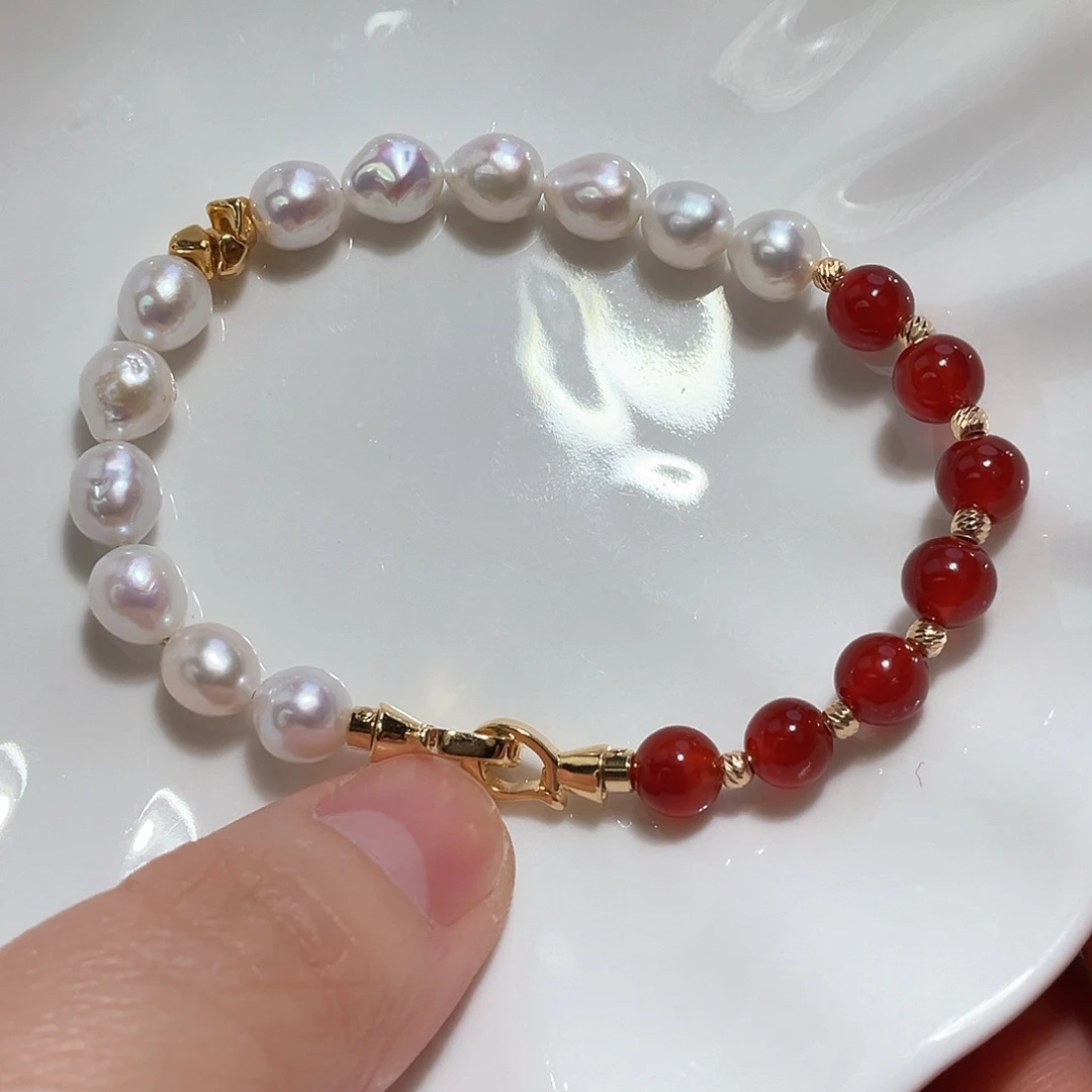 淡水珍珠手绳银S925镶嵌