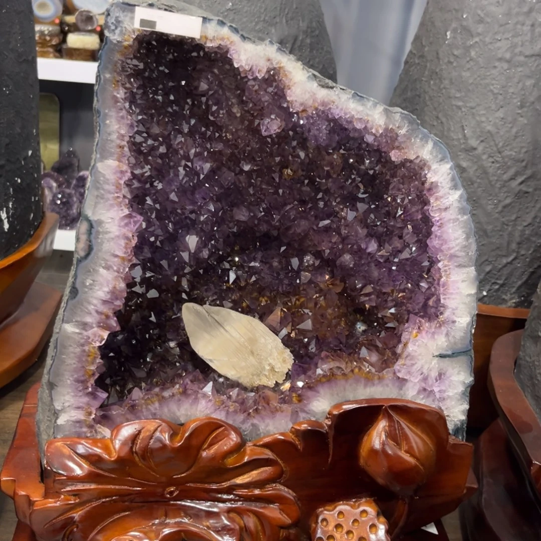 紫晶摆件未镶嵌水晶