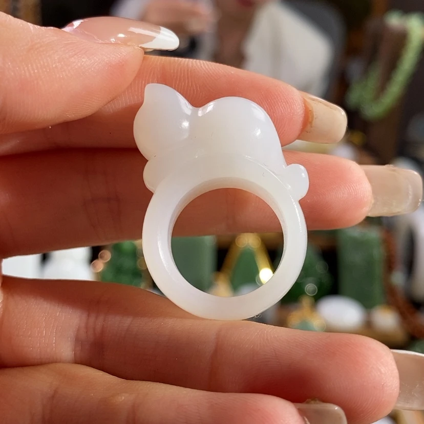 【闪购商品】吊坠(不含链)未镶嵌和田玉戒指14、17圈口备注