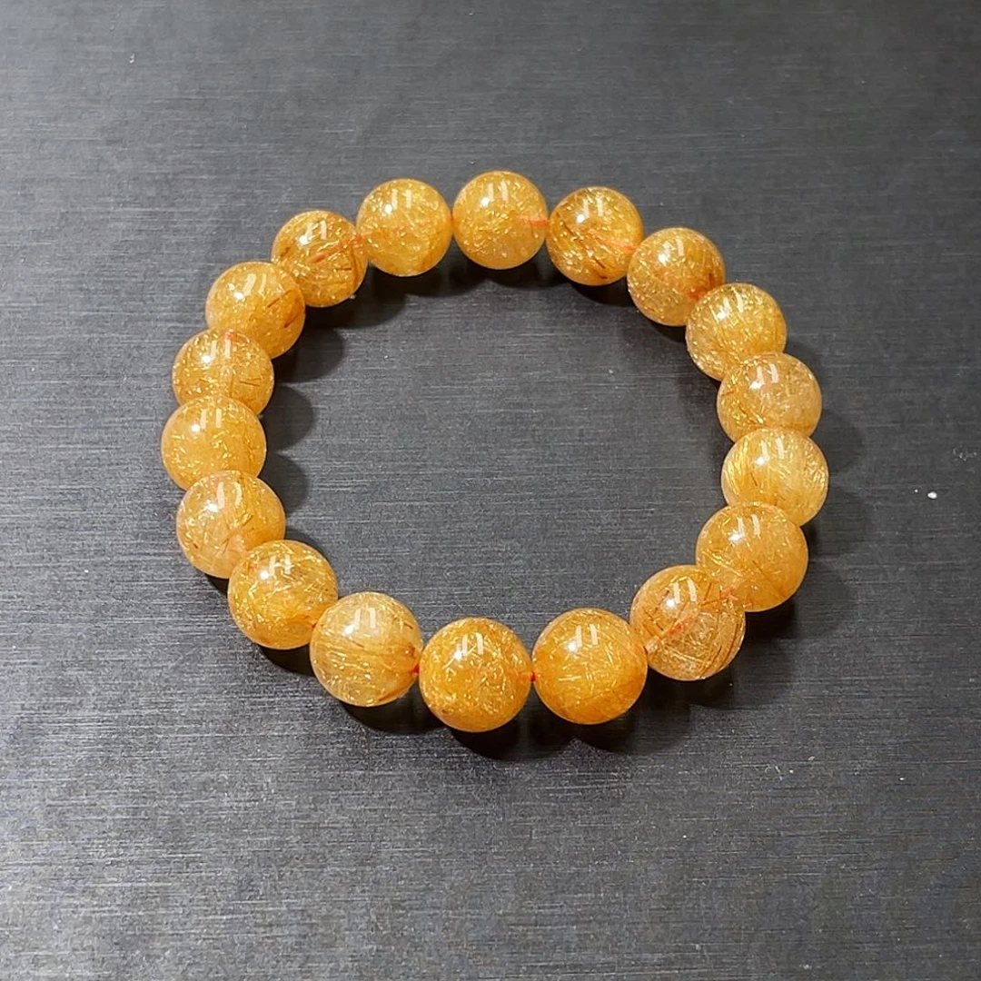 静***。未镶嵌水晶手串金发晶