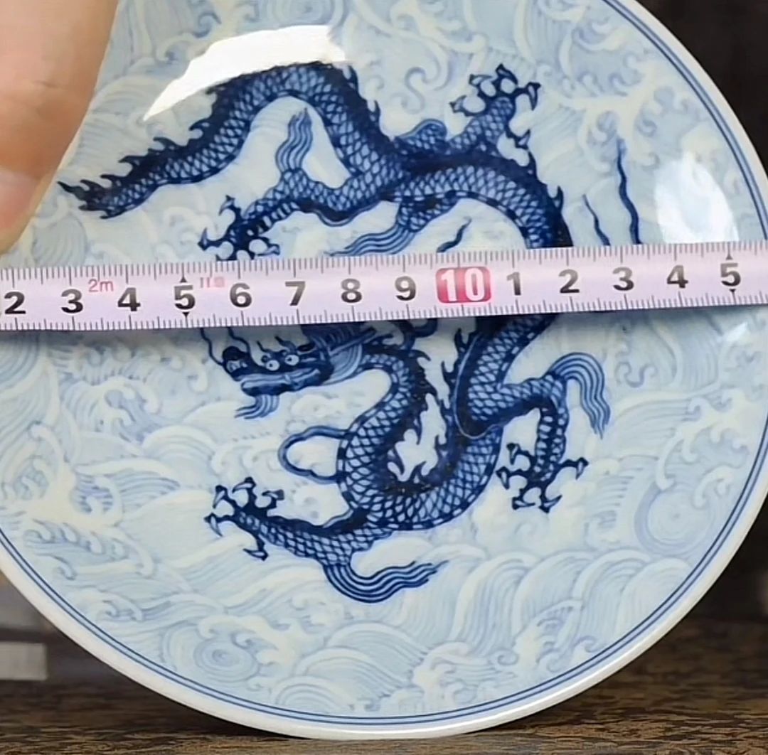 景德镇手工手绘海水龙壶承