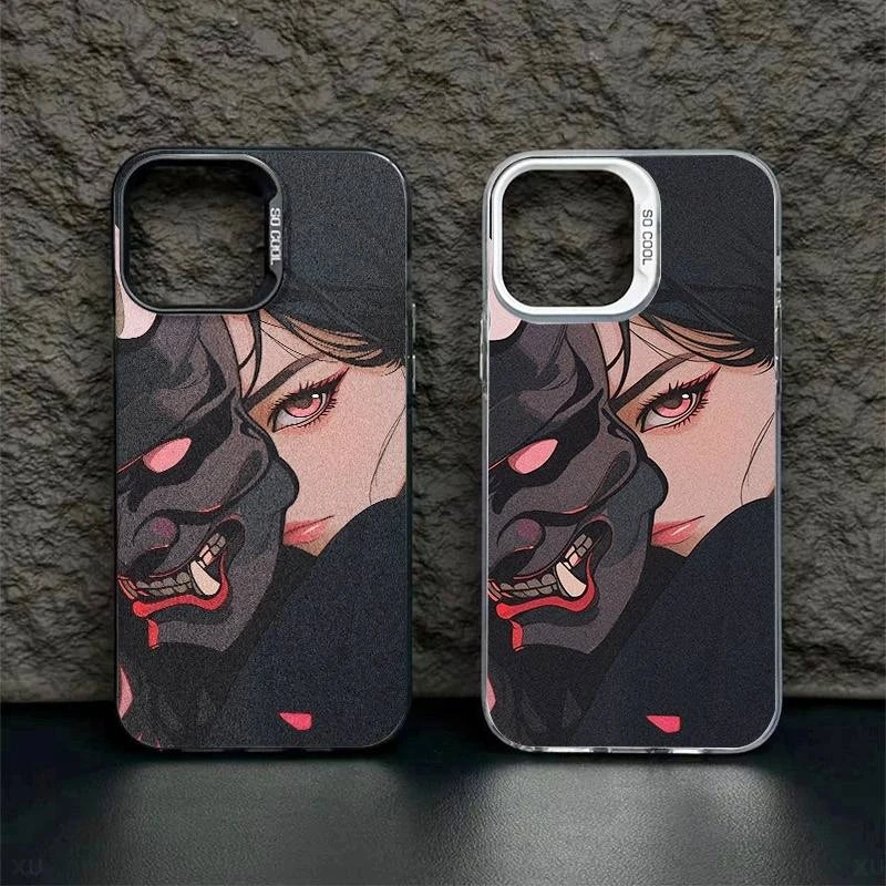 手机壳适用苹果华为OPPOVIVO小米一加酷感少女防摔新款创意保护套