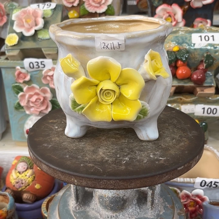 紫砂花盆粗陶材质多肉花盆