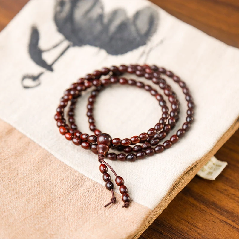 非金属木质吊坠 QQ周广胜高端米粒多圈手串