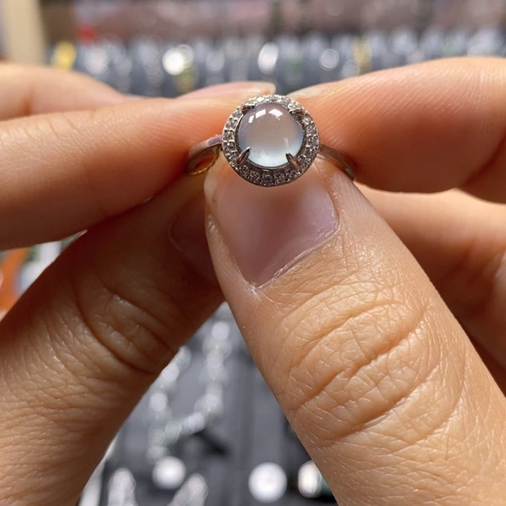 翡翠颈饰银S925镶嵌无证书/假一赔四