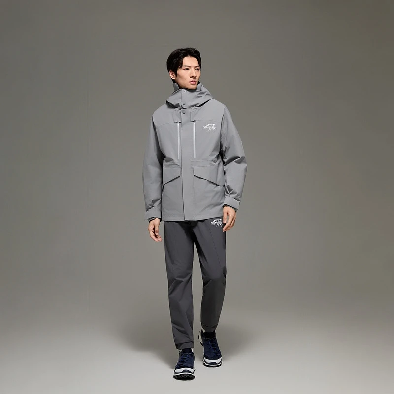 ECCO×白山联名【男女同款三合一羽绒冲锋衣】防风防泼水EW253J015