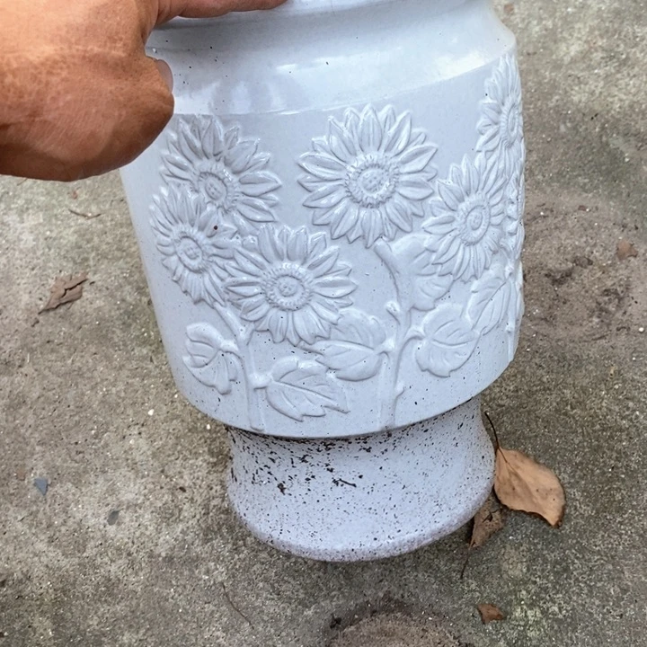 紫砂花盆高30口20瑕疵