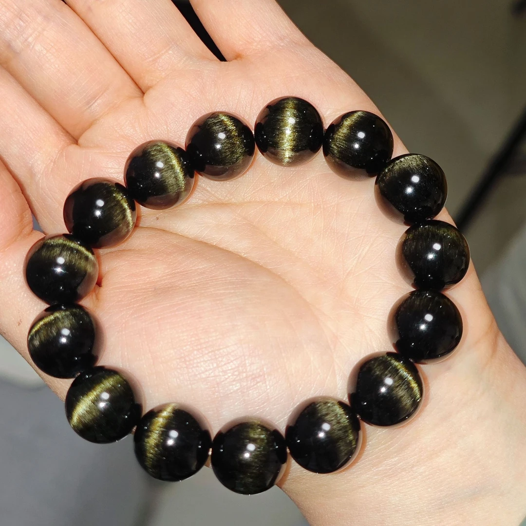 【财 顺】金耀石男士手串14mm~