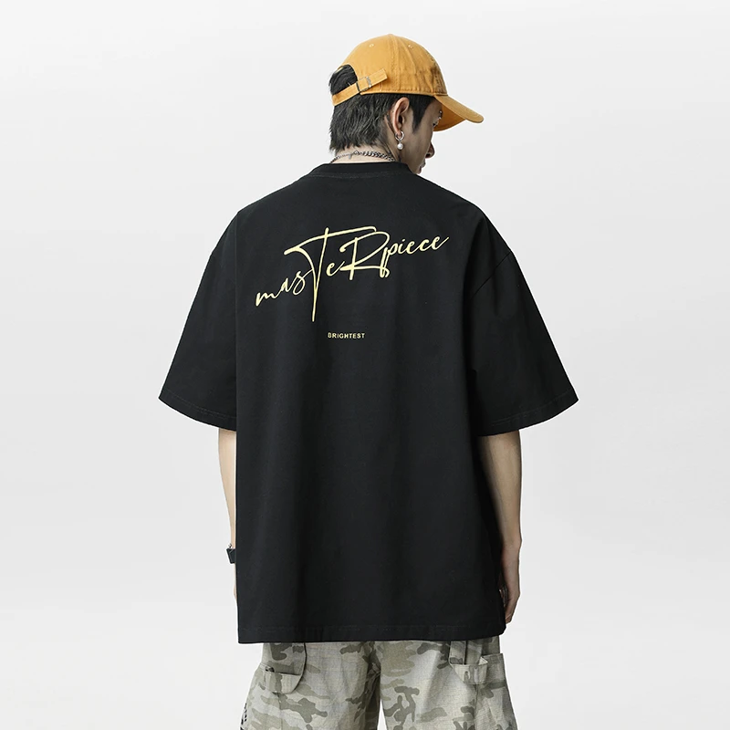 【全额运补】宽松潮流印花日系国潮纯棉百搭情侣复古ins街头嘻哈